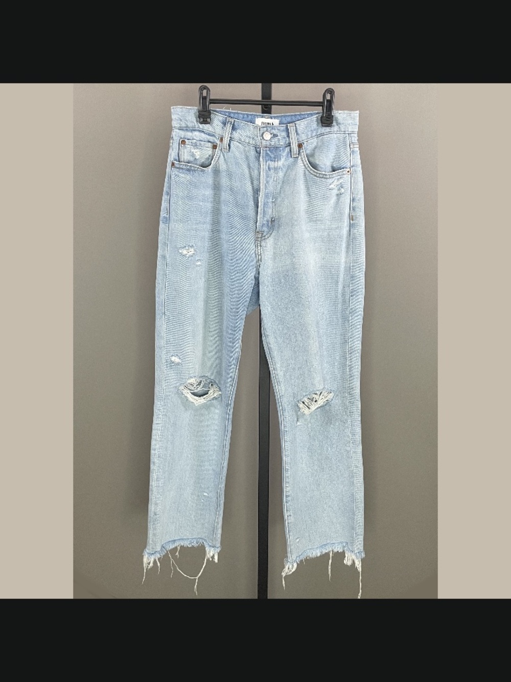Pistola Jeans Womens 28 blue denim straight leg distressed boho indie casual